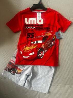 Disney Pixar Cars Lightning McQueen T-Shirt and Shorts 2-Piece Set Size S (6/7)
